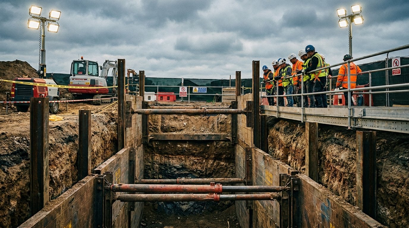 Deep trench safety and shoring