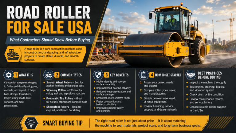 Road Roller for Sale USA: What Contractors Should Know Before Buying