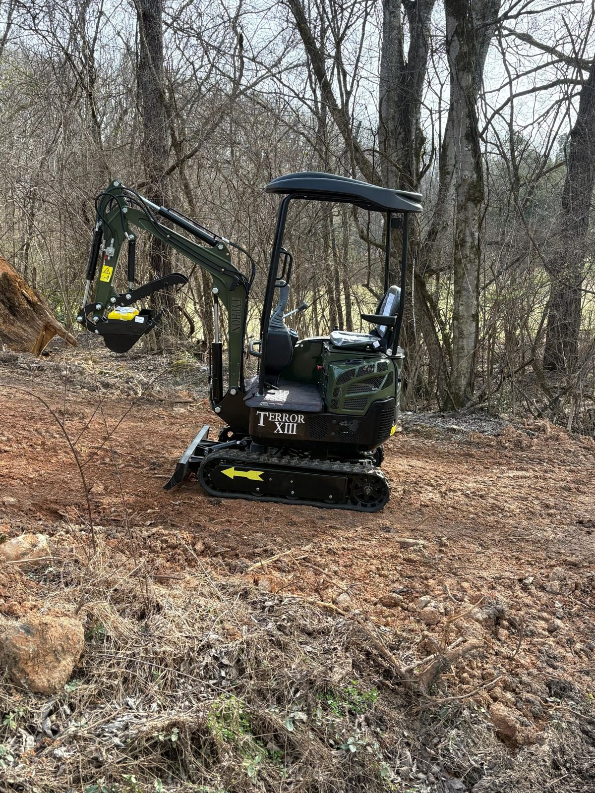 Client machine working with attachments outdoors