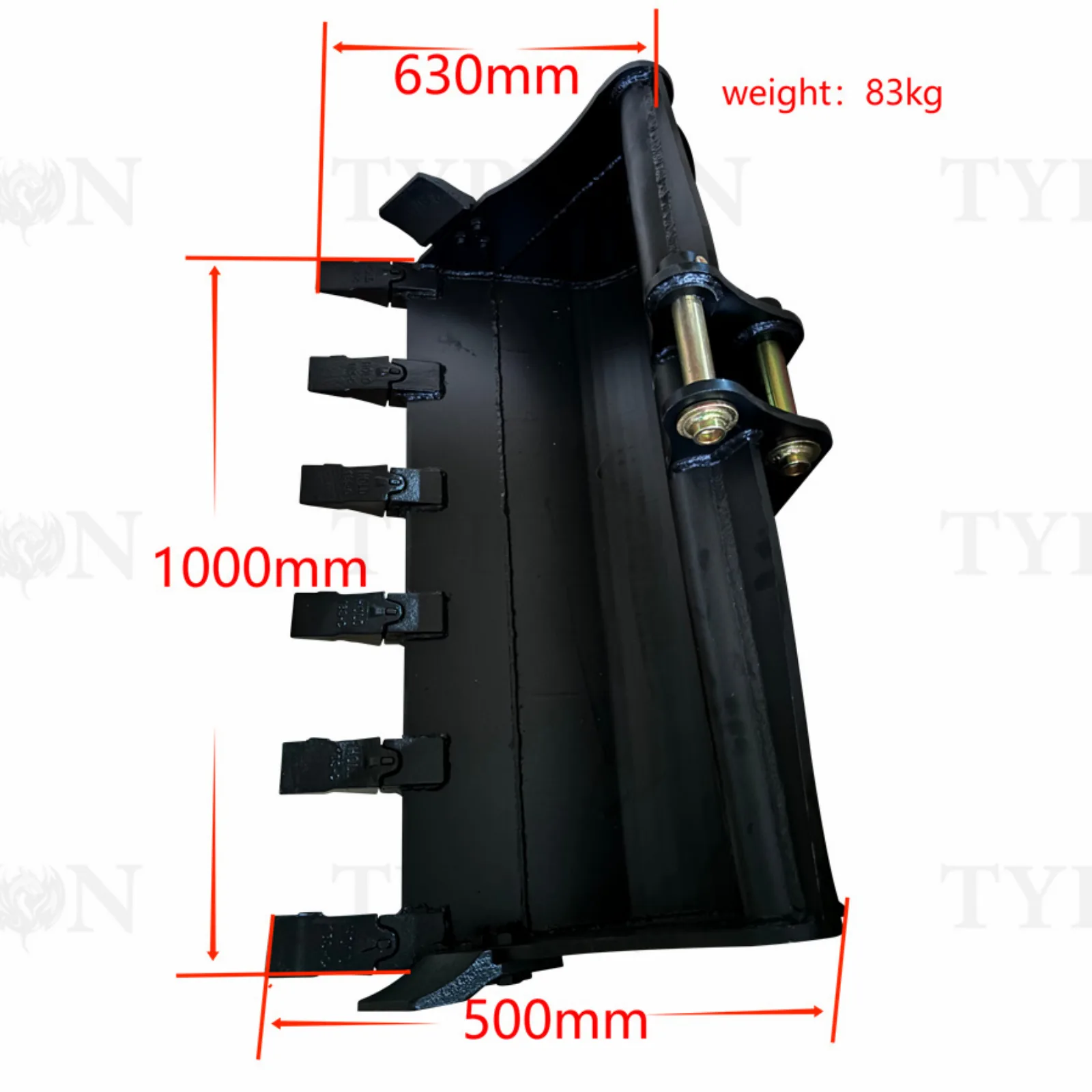 2ton Excavator Attachment 1000 mm Rock Bucket Heavy Duty Trenching Bucket 39 inch TERROR X2 PRO – image 2