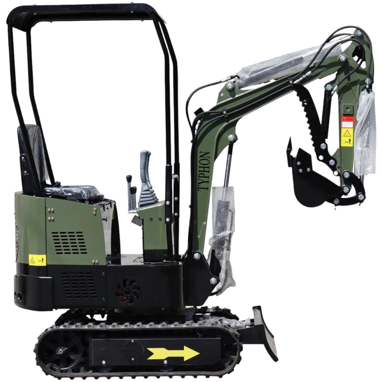 TYPHON TERROR X STORM Mini Excavator – 1 Ton Trench Digger with Canopy, Hydraulic Thumb Clip, Bucket USA – image 3