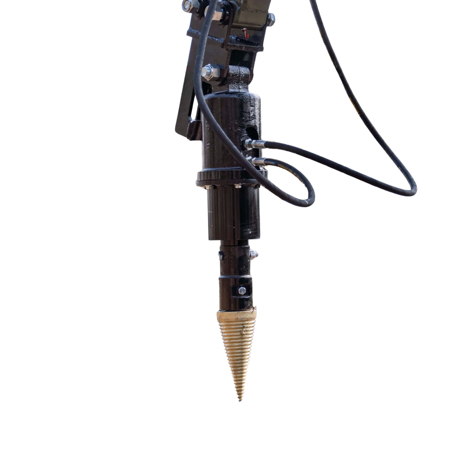 Mini Excavator Hydraulic Wood Splitter Drill Attachment 150mm TYPHON Compatible – image 3