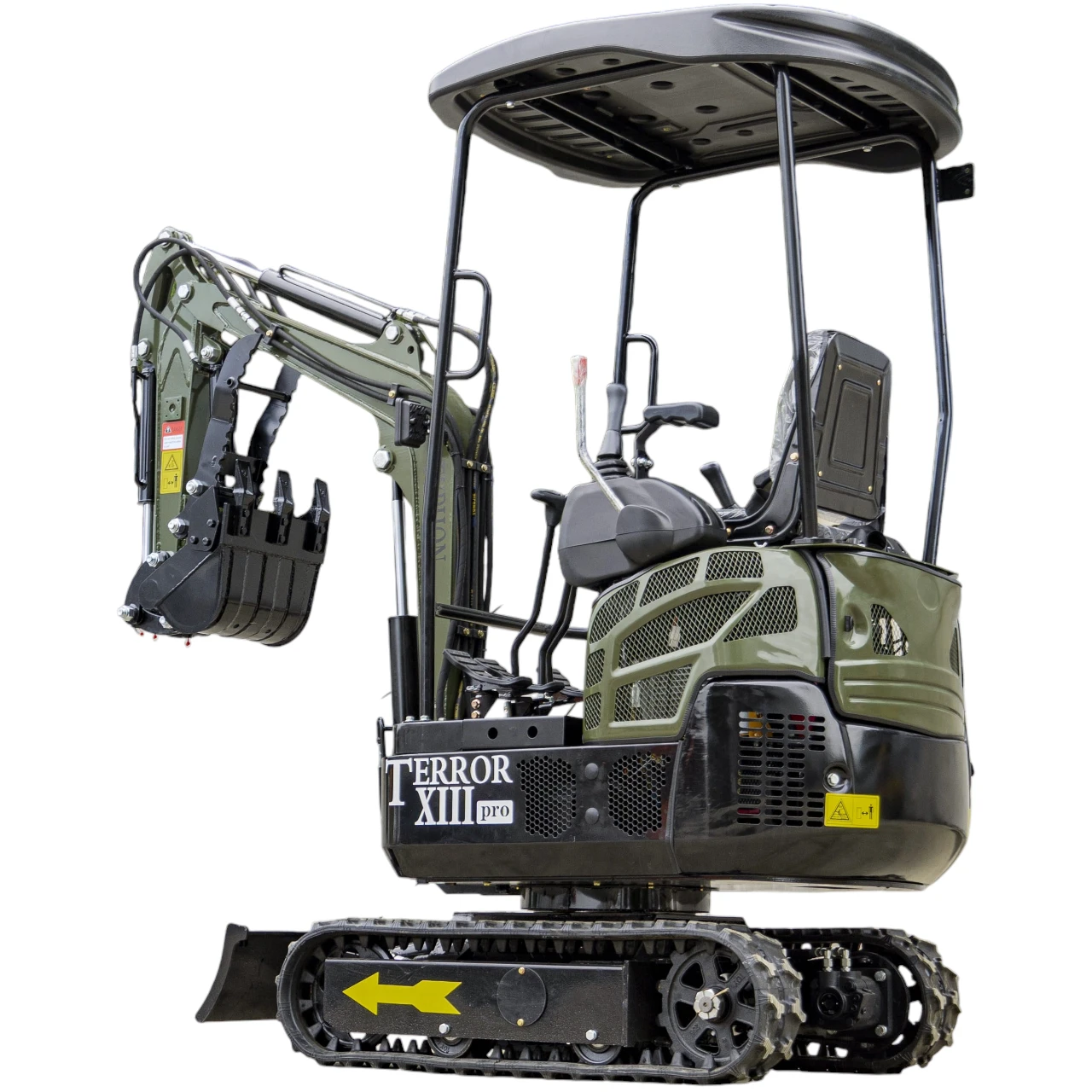 TYPHON TERROR XIII PRO Mini Excavator – 1.3 Ton Trench Digger with Canopy, Hydraulic Thumb Clip, 22.1hp Honda Engine USA – image 5