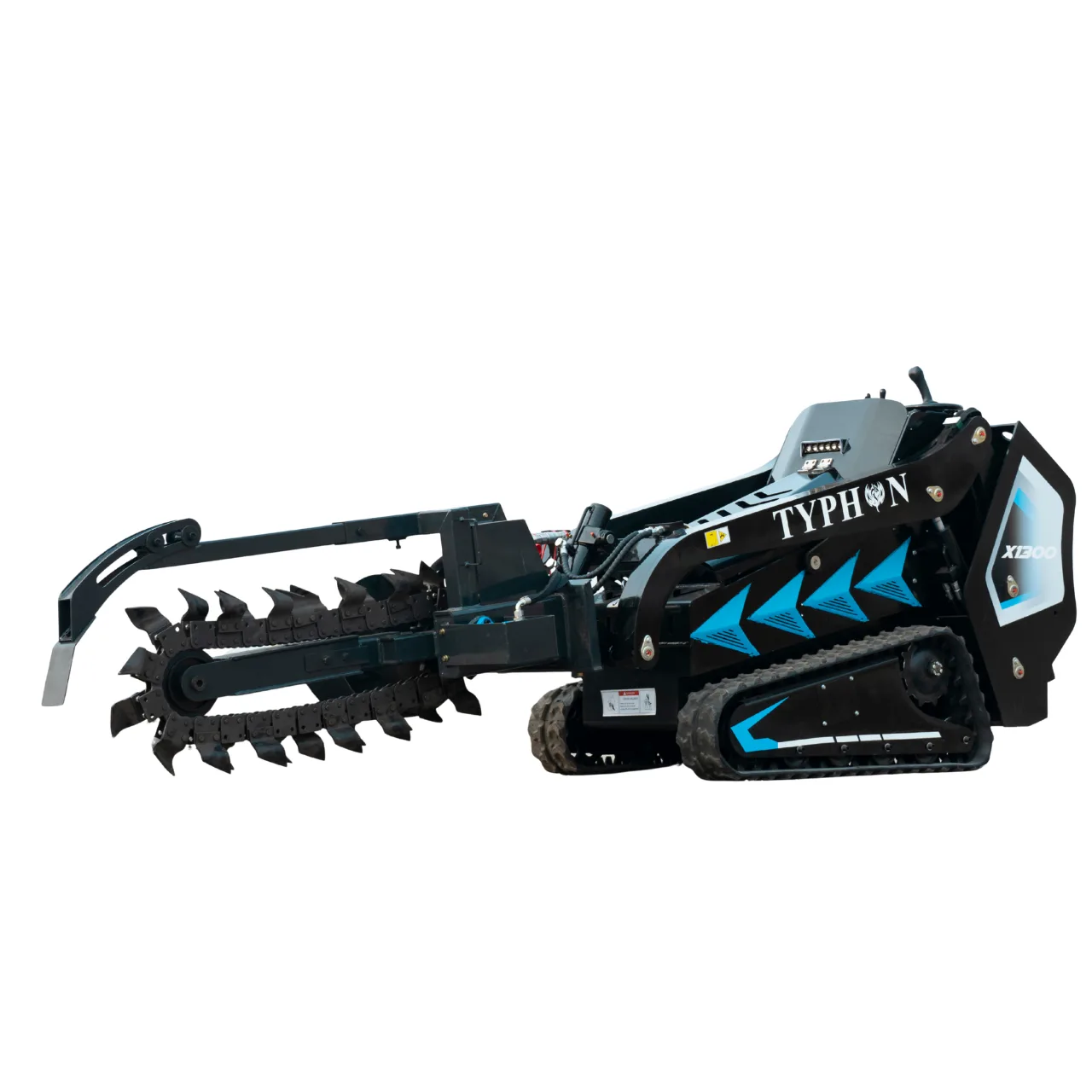 800mm Hydraulic Chain Trencher Attachment for TYPHON STOMP X1300 & STOMP 509 Mini Skid Steers – image 5