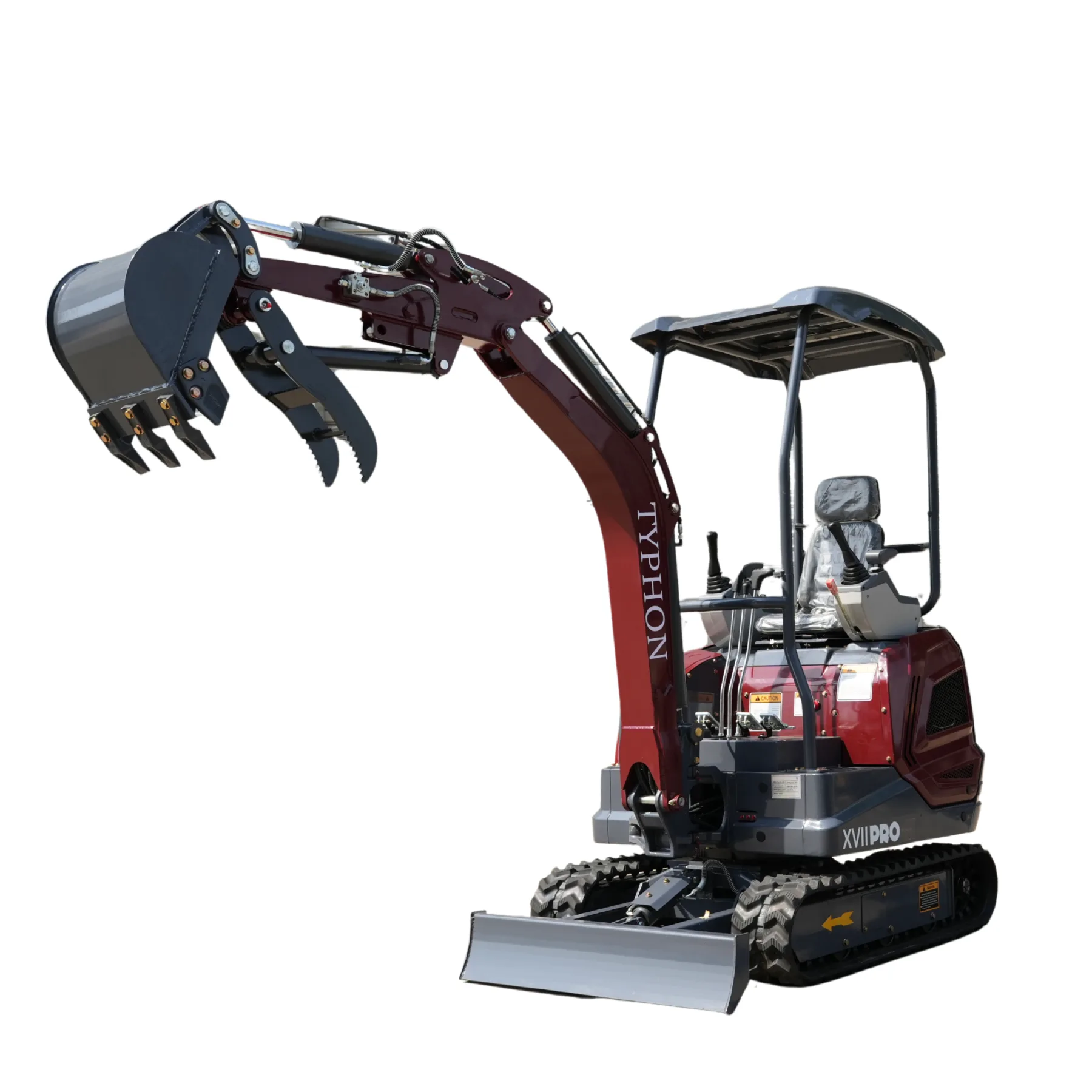 TYPHON TERROR XVII PRO 3800 lbs Mini Excavator Kubota Diesel, Hydraulic Thumb, Dozer Blade & Boom Swing – image 6
