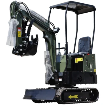 TYPHON TERROR X STORM Mini Excavator – 1 Ton Trench Digger with Canopy, Hydraulic Thumb Clip, Bucket USA
