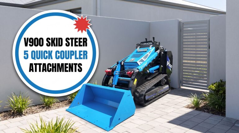 V900 Skid Steer Ready for 5 Quick Coupler Attachments