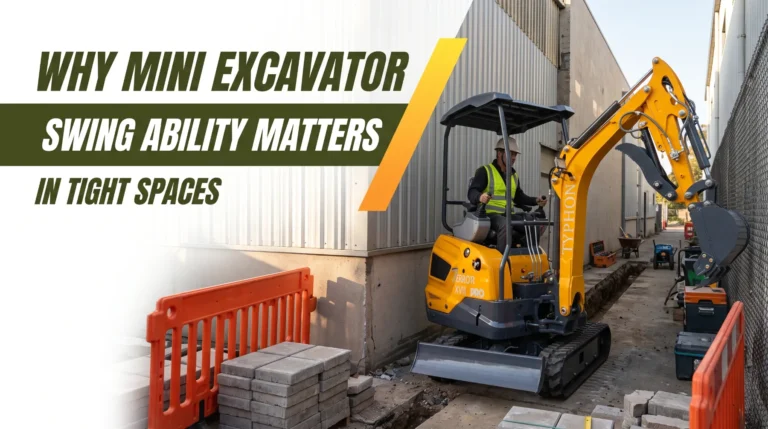 Why Mini Excavator Swing Ability Matters in Tight Spaces